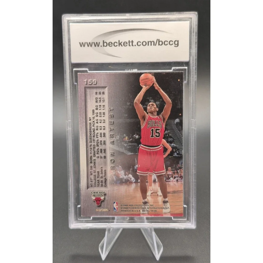 1999-00 Skybox Metal Ron Artest #159 Rookie Chicago Bulls BGGC 9 (RC)